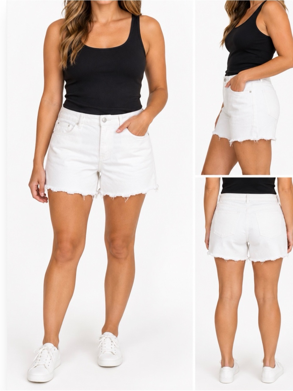 Democracy Absolution High-Rise Frayed Hem Shorts Size 14 EUC Casual